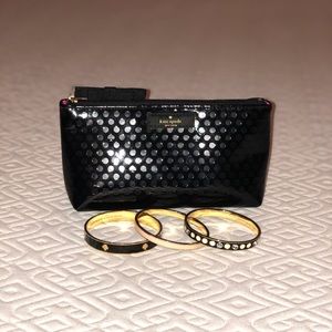 Kate Spade makeup bag + bangles
